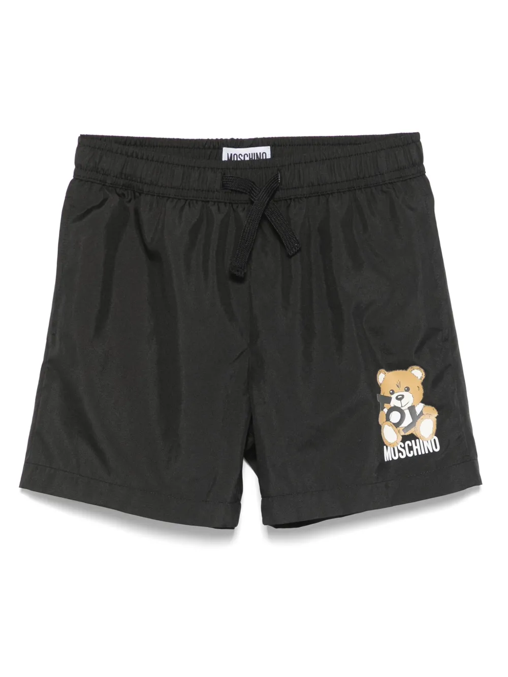 Moschino Kids テディベア トランクス水着 - ブラック Moschino Kids テディベア トランクス水着 - ブラック