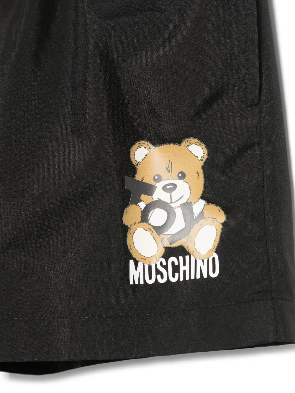 Moschino Kids Zwembroek met teddybeerprint Zwart