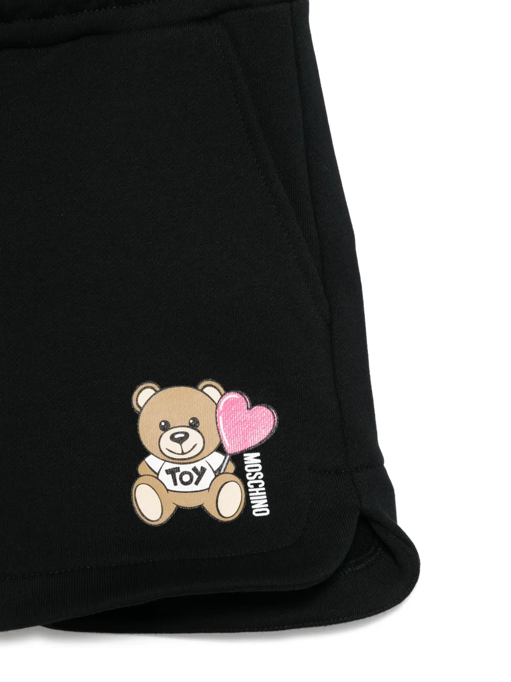 Moschino Kids Shorts met teddybeerprint Zwart