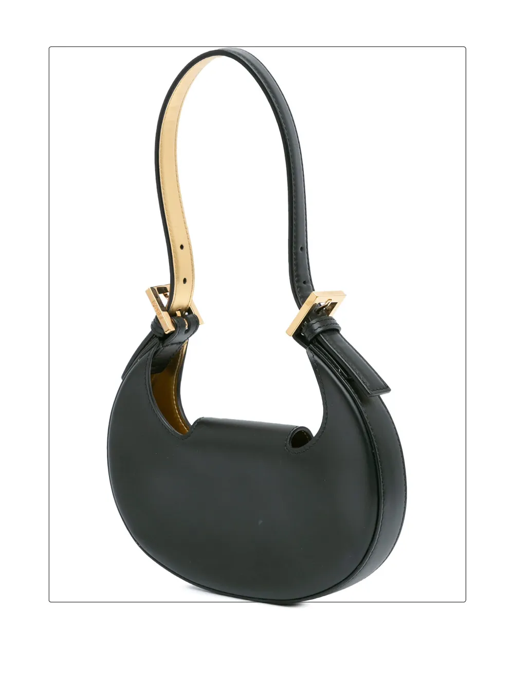 Pre-owned Fendi 2000-2023 Mini Leather Cookie Hobo Handbag In 黑色