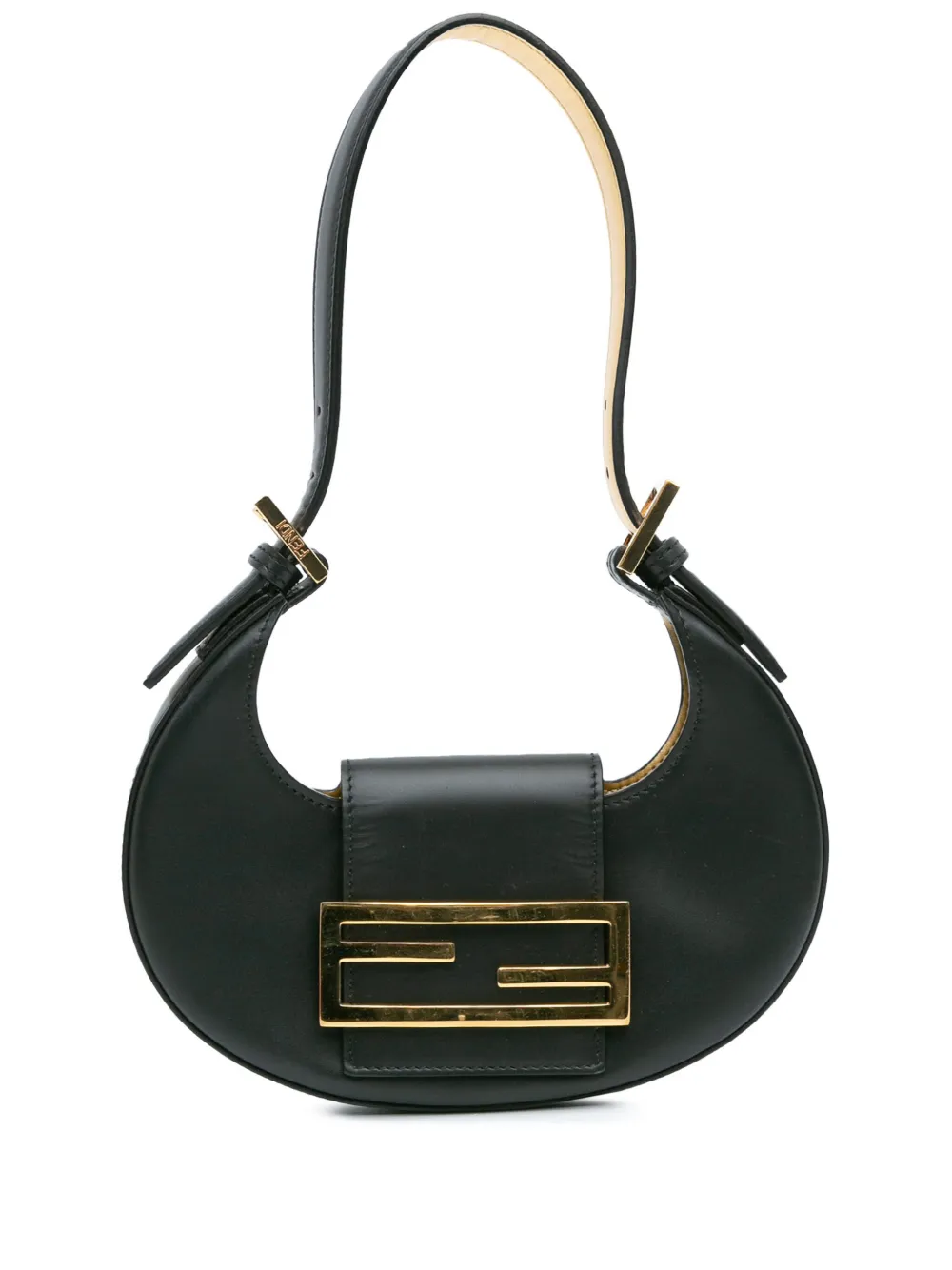 Fendi Pre-Owned 2000-2023 Mini Leather Cookie Hobo handbag | Black | Image 1