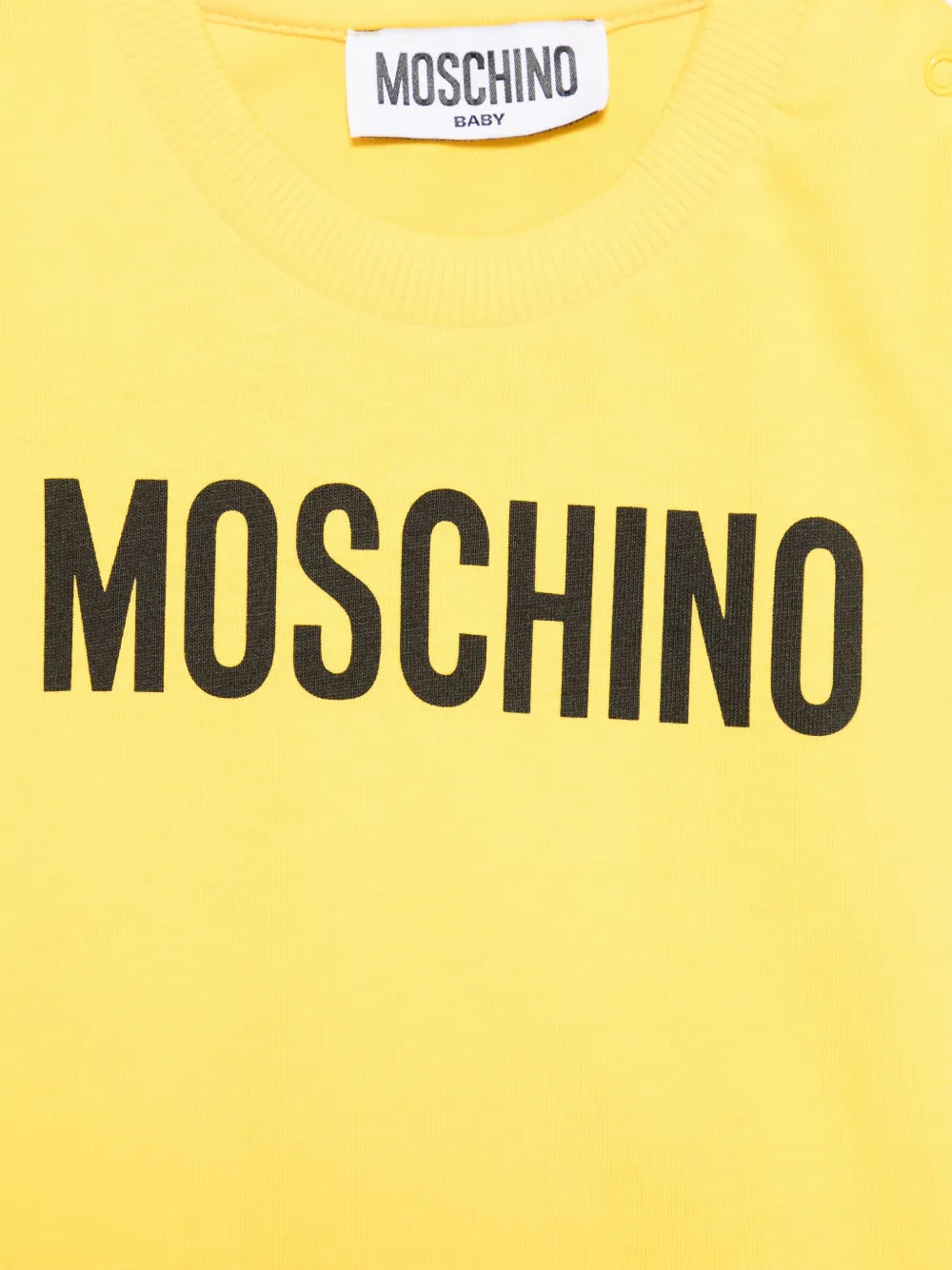 Moschino Kids T-shirt met logoprint Geel
