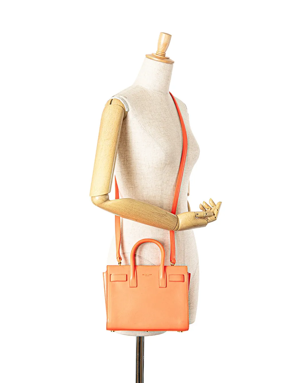 Saint Laurent Pre-Owned 2013-2014 Nano Sac de Jour leren boekentas - Oranje
