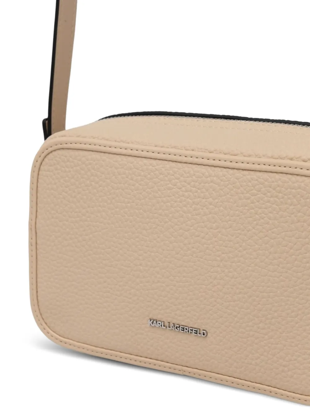 Karl Lagerfeld Schoudertas met logo-reliëf Beige