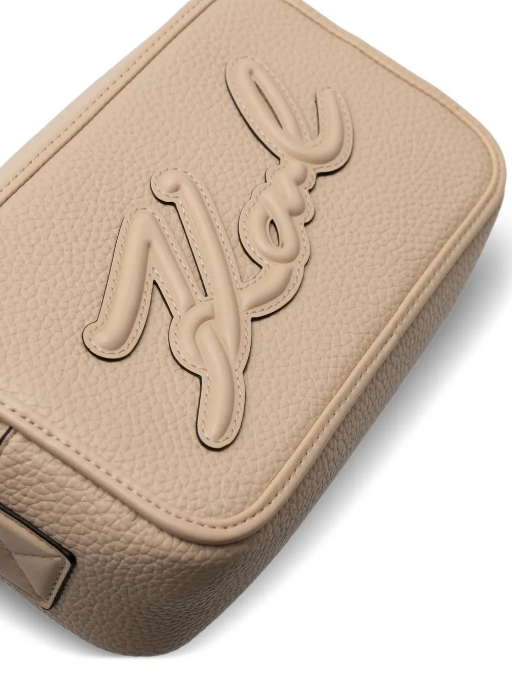 Karl Lagerfeld Schoudertas met logo-reliëf Beige