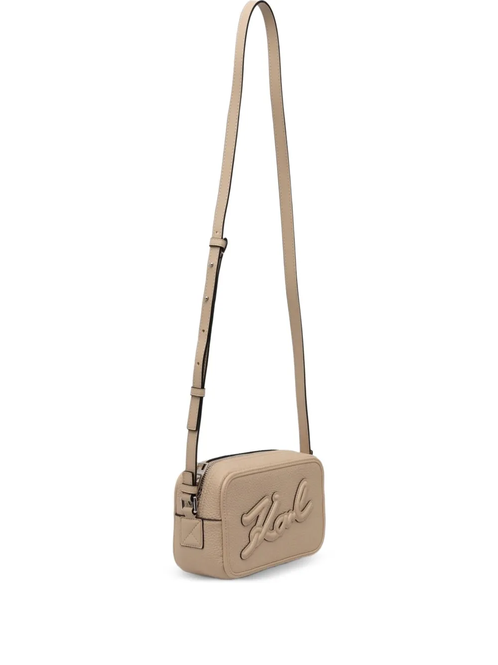 Karl Lagerfeld Schoudertas met logo-reliëf Beige