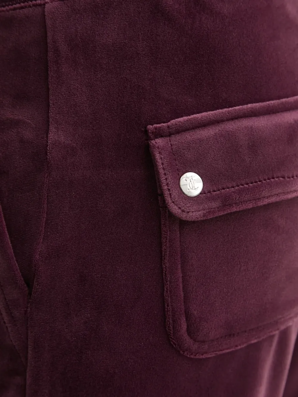 Juicy Couture Womens Wine Logo-embroidered Straight-leg Velour Trousers In Purple