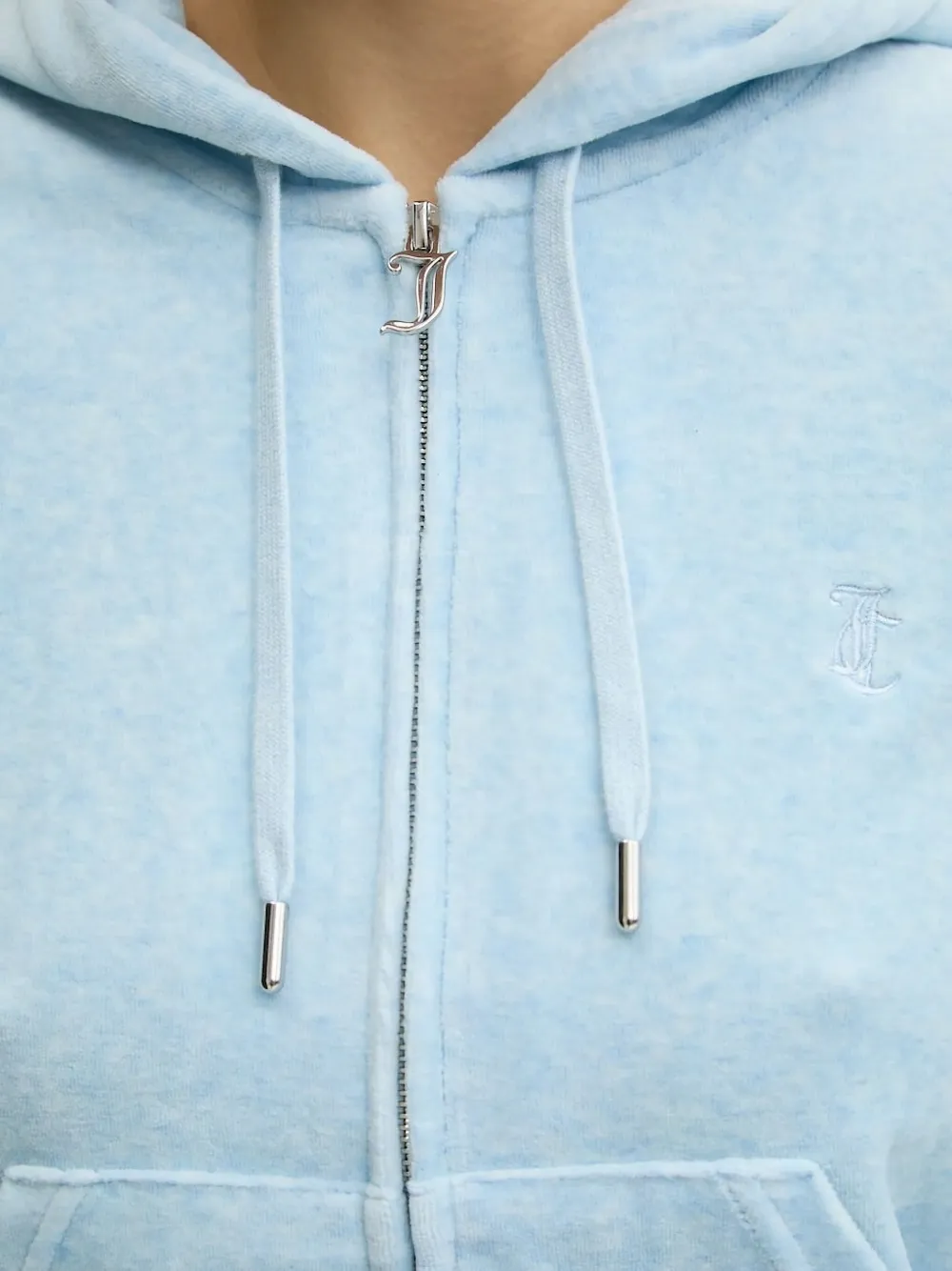 Juicy Couture Hoodie met geborduurd logo Blauw