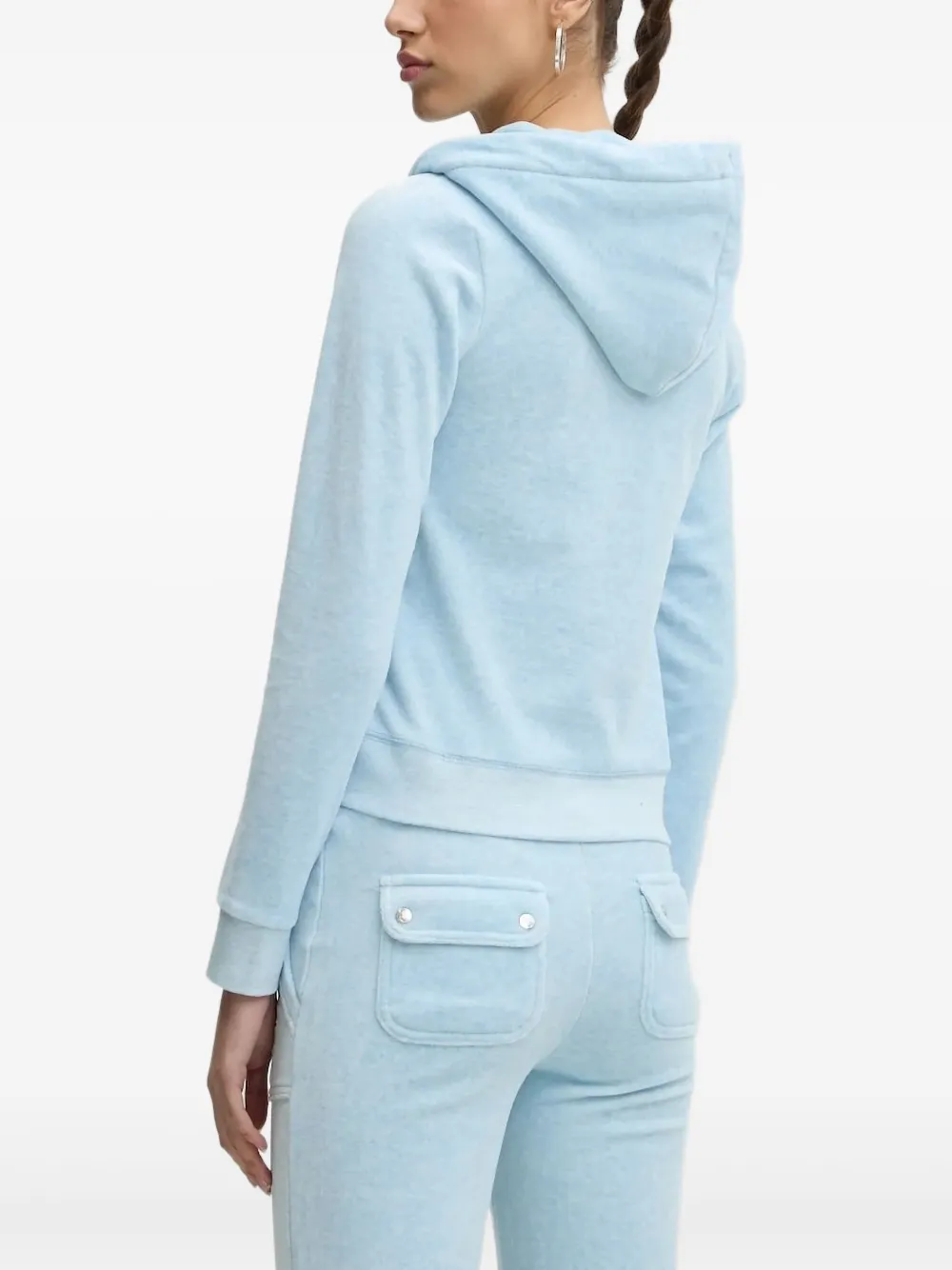 Juicy Couture embroidered-logo hoodie - Blauw