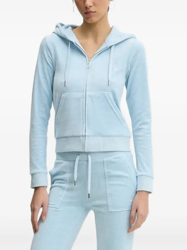 Juicy Couture Sudadera Con Capucha y Logo Bordado Azul FARFETCH ES