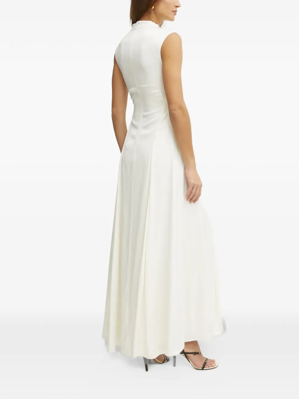IVY OAK sleeveless high-neck maxi dress Wit