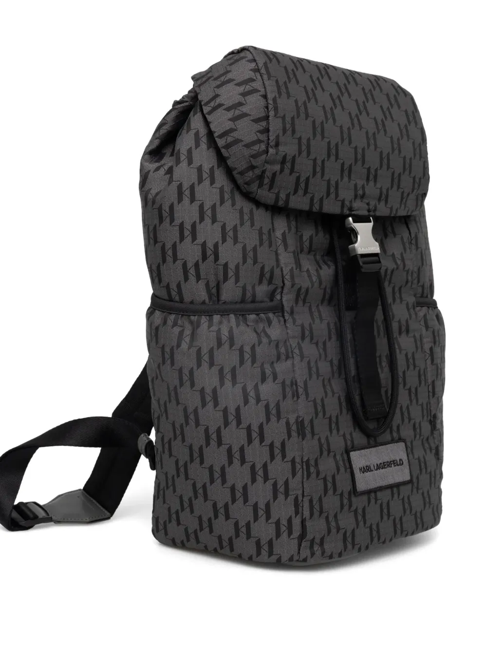 Karl Lagerfeld monogram-jacquard backpack - Grijs