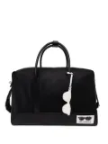 Karl Lagerfeld logo patch luggage bag - Black