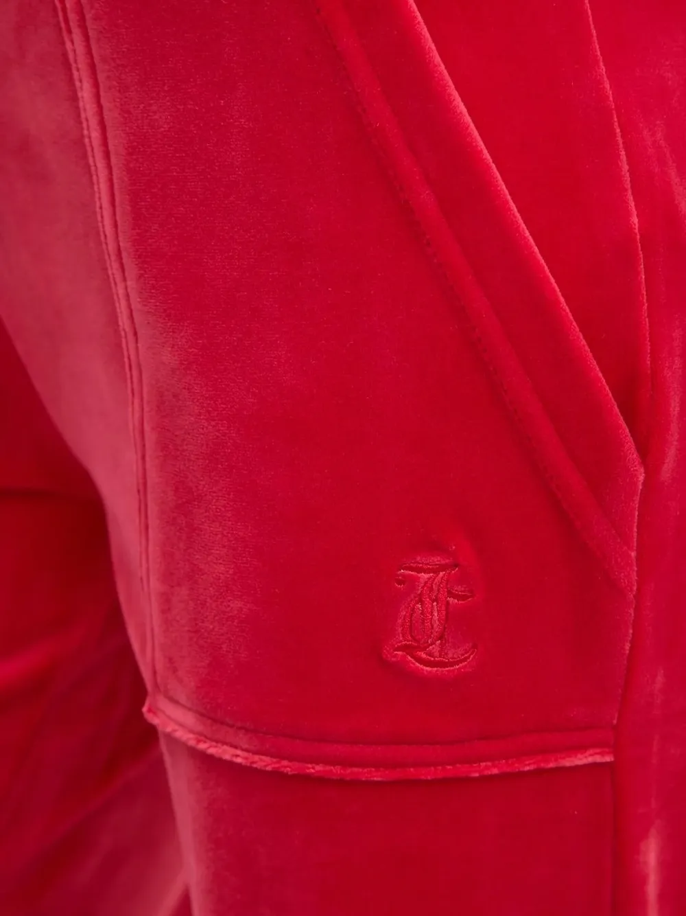 Juicy Couture Astor Velour Pocket Trousers In Red