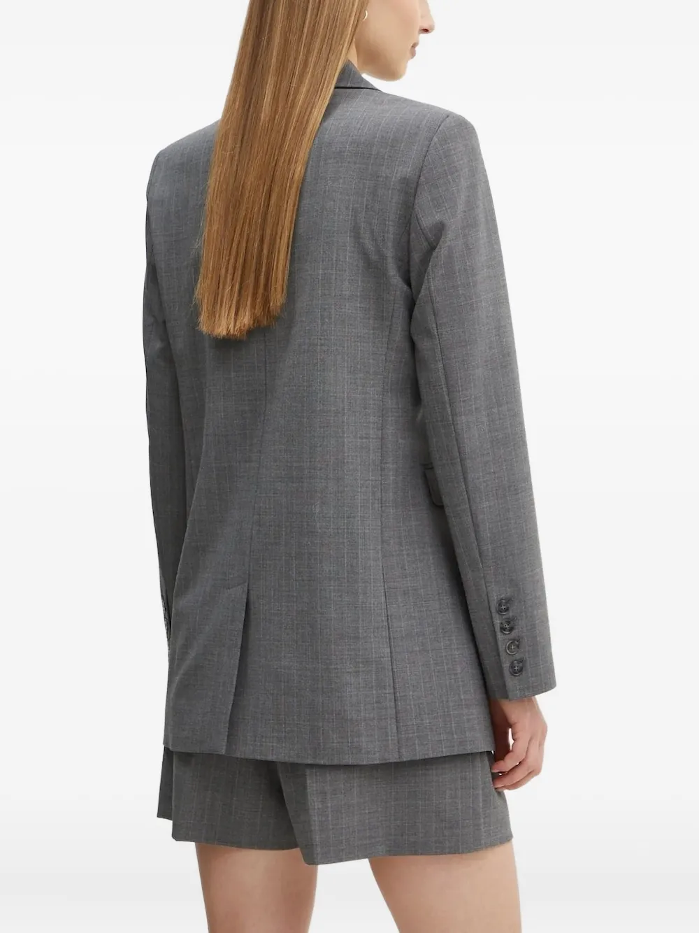 Herskind Pinstripe Double-breasted Blazer In Gray
