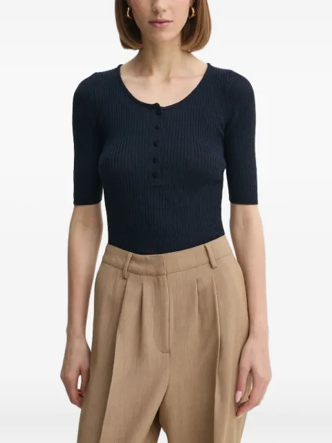 HERSKIND ribbed henley top
