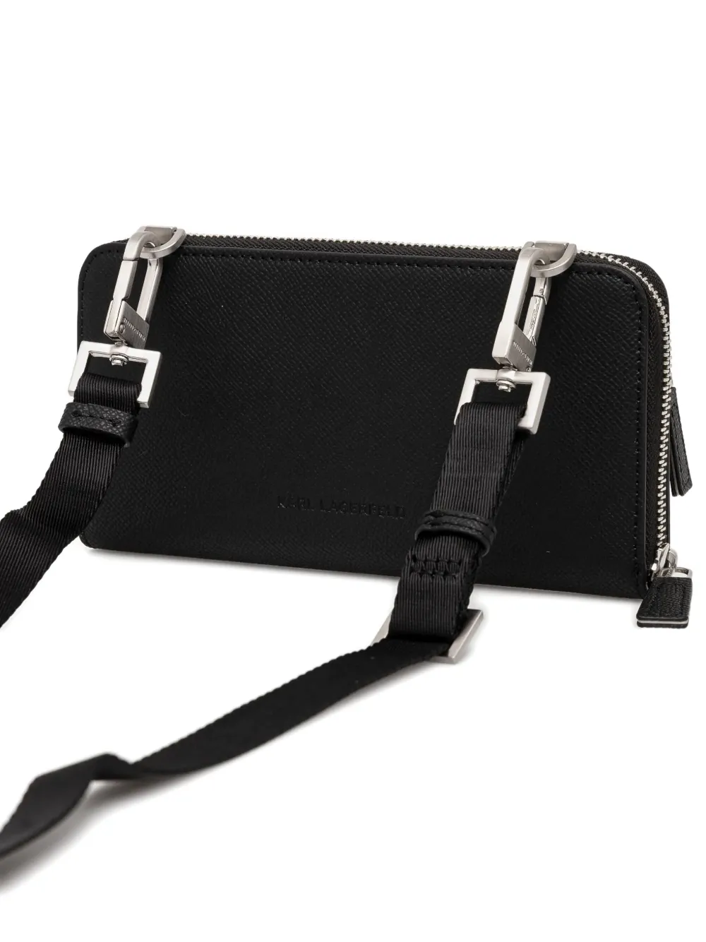 Karl Lagerfeld logo-plaque belt bag - Zwart