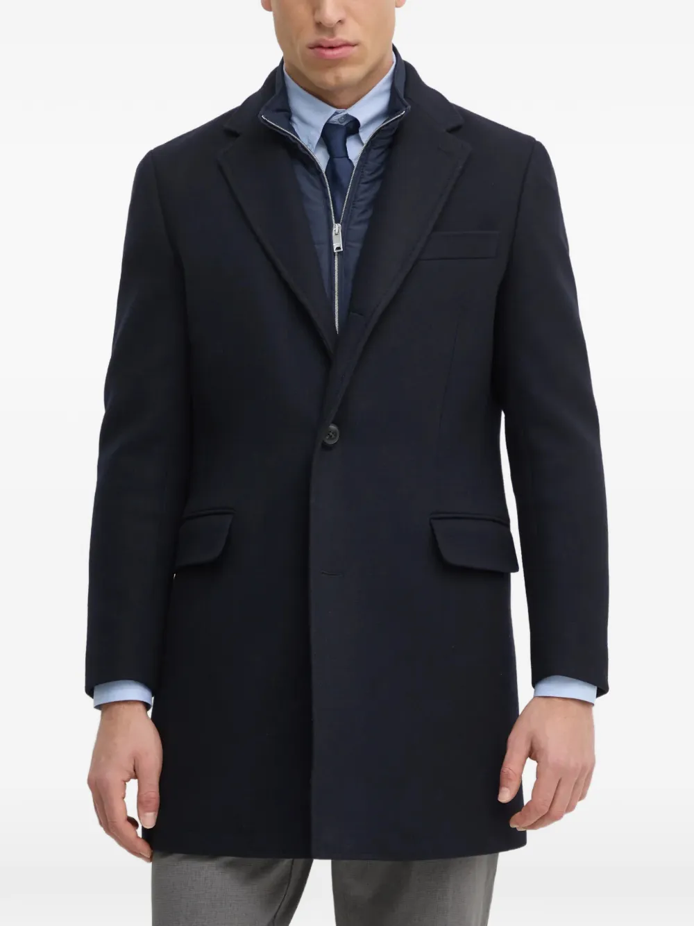 Hackett London detachable-gilet layer coat | Blue | Image 1