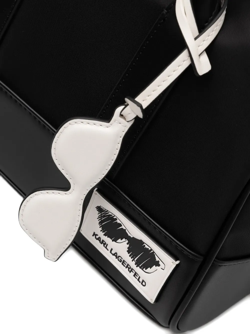 Karl Lagerfeld logo-patch tote bag Zwart