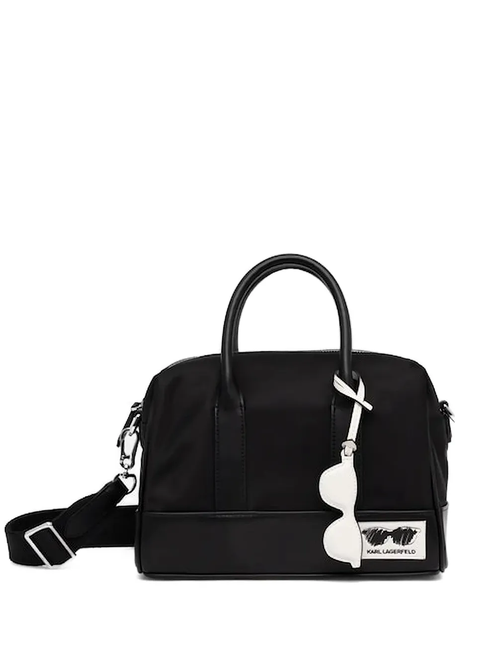 Karl Lagerfeld logo-patch tote bag Zwart