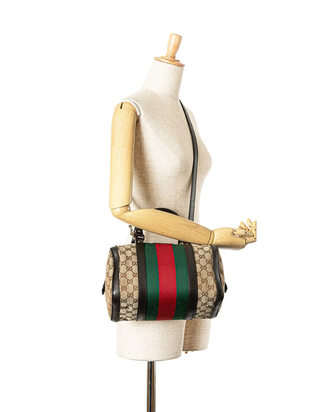 Gucci Pre-Owned 2000-2015 kleine GG canvas Web Joy boekentas - Bruin