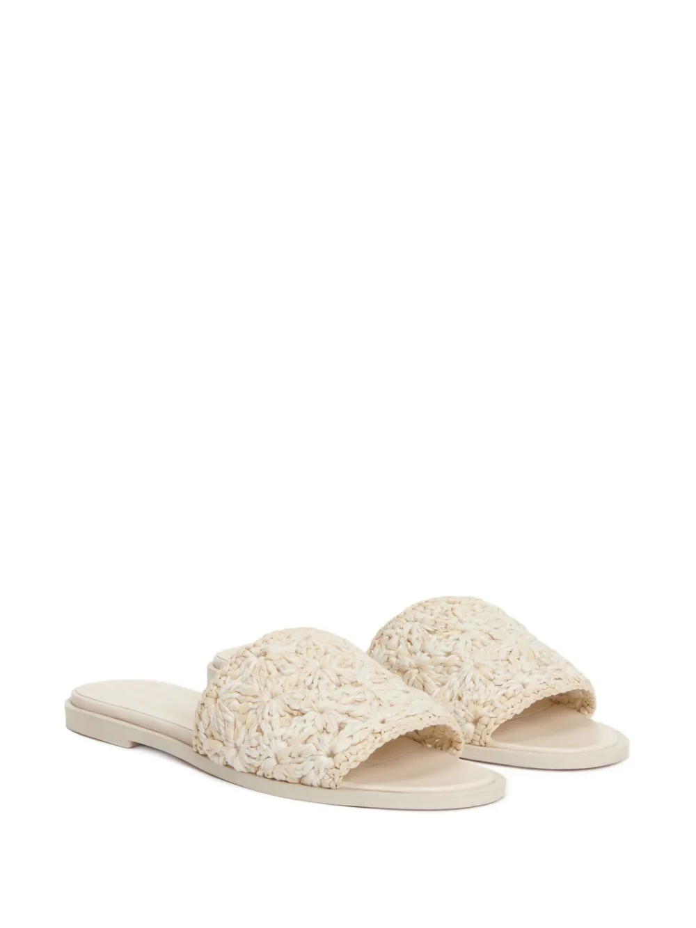Fabiana Filippi Macramé slippers - Beige