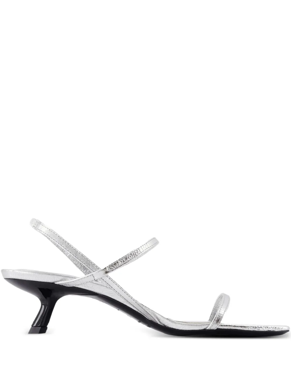 ANINE BING Hilda leren pumps met enkelbandje Zilver