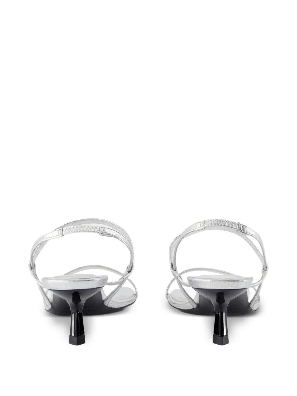 ANINE BING Hilda leren pumps met enkelbandje Zilver