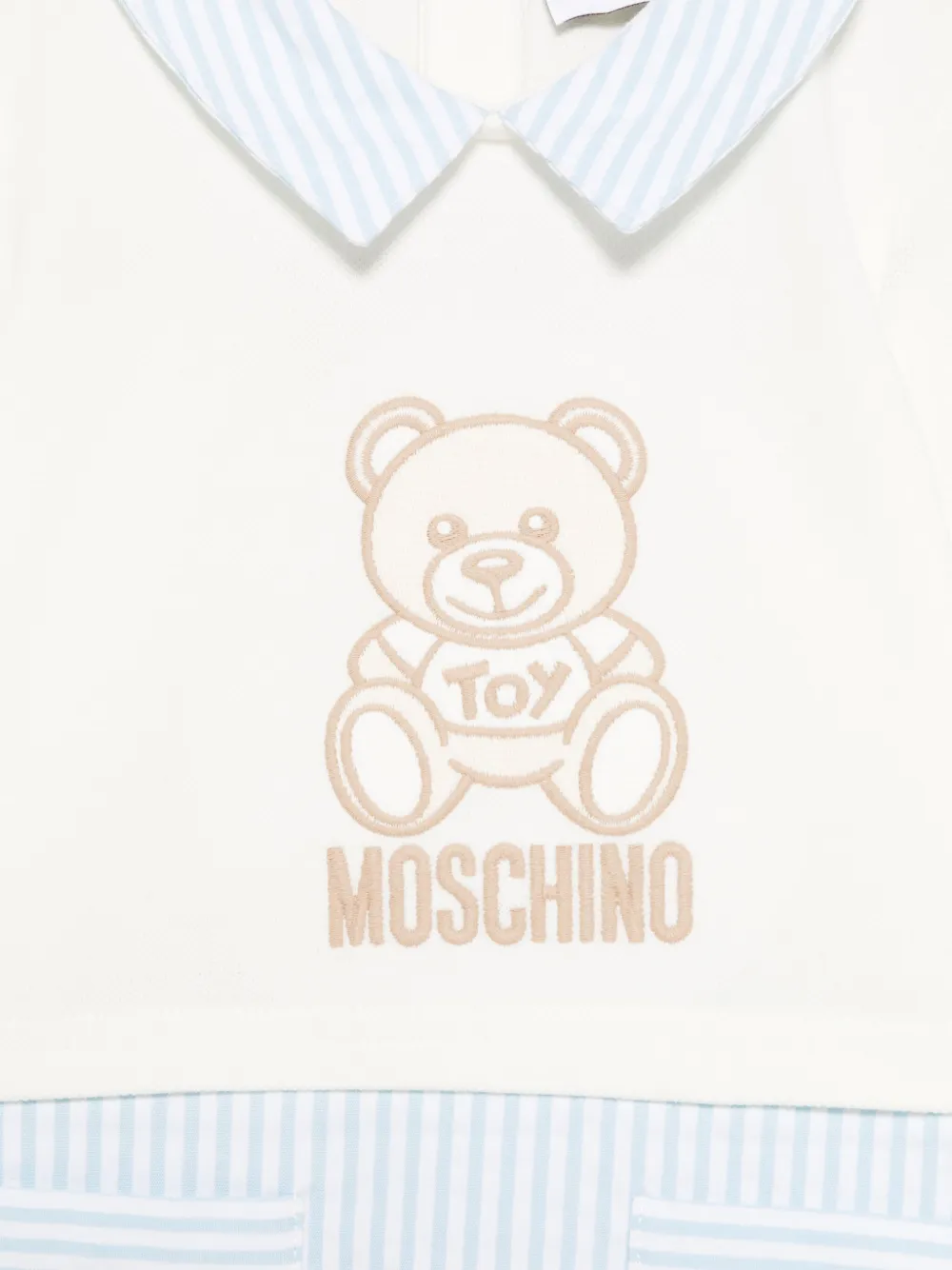 Moschino Kids Romper met Teddy Bear-patroon Blauw
