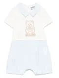 Moschino Kids teddy bear-motif romper - Blue