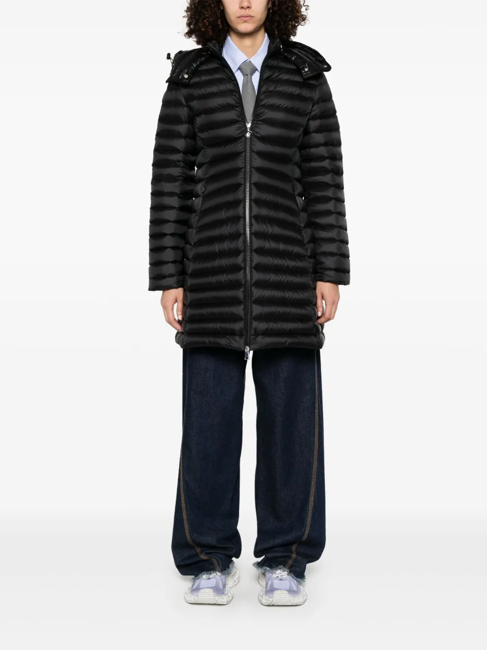 Moncler Igelong jas - Zwart