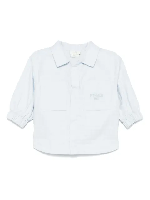 Fendi Kids chamarra con logo FF en jacquard