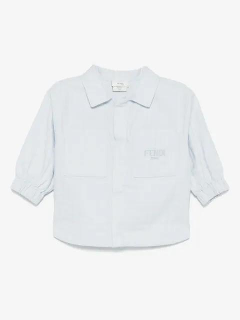 Fendi Kids chamarra con logo FF en jacquard