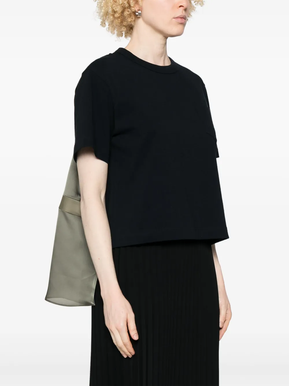 sacai T-shirt met vlakken Blauw