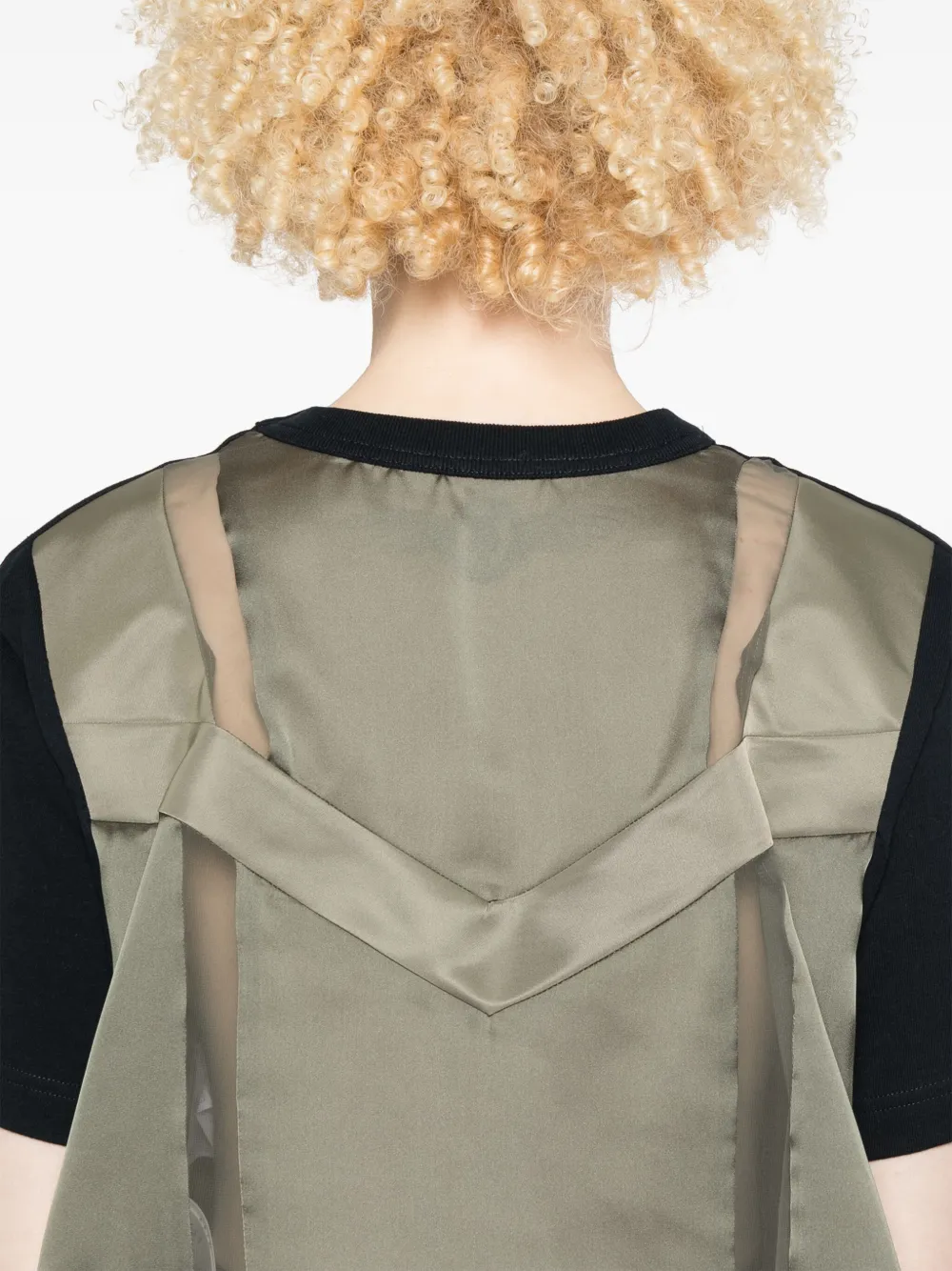 sacai T-shirt met vlakken Blauw