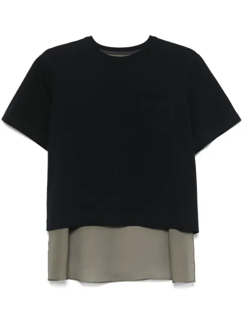 sacai panelled T-shirt