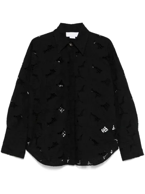 Genny floral-embroidered shirt