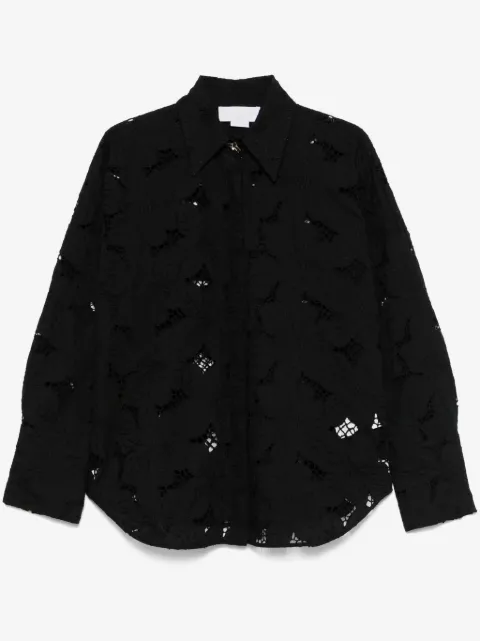 Genny floral-embroidered shirt
