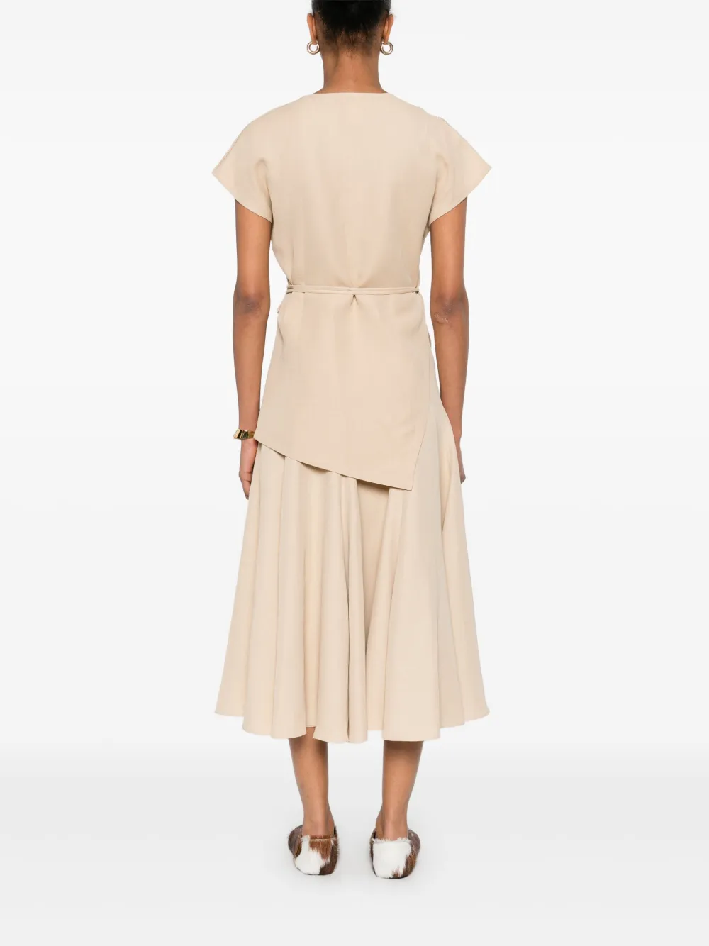 Shop Fabiana Filippi Wrap Vest In Neutrals
