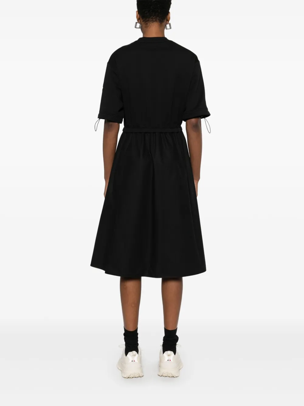 Moncler Midi-jurk met contrasterend vlak Zwart