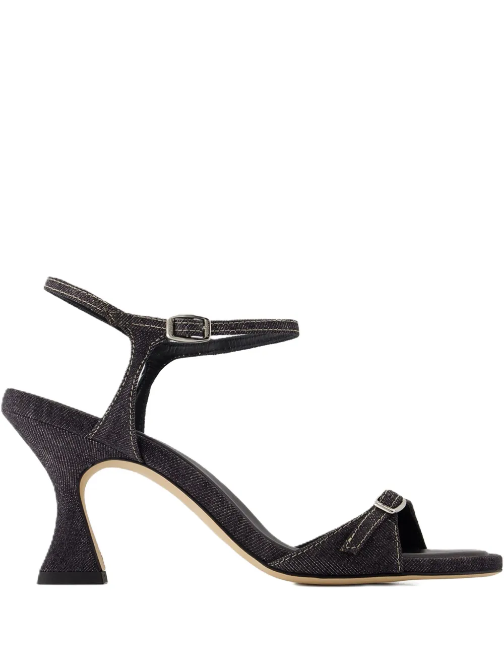 Carel Paris 70mm Sling Back Denim Heeled Sandals