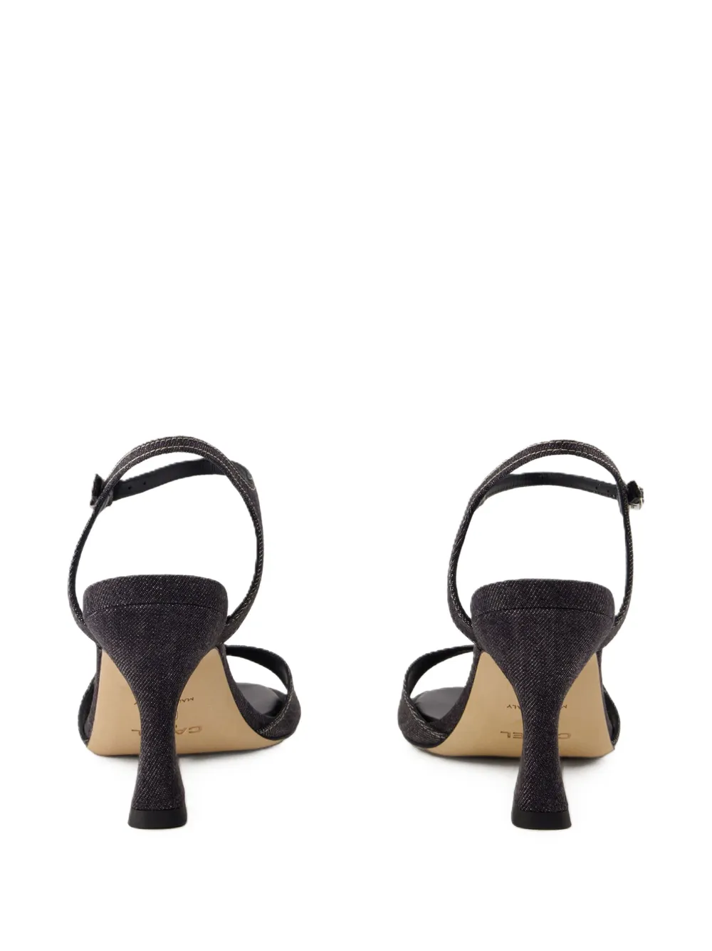 Carel Paris 70 mm denim slingback sandalen met hak Zwart