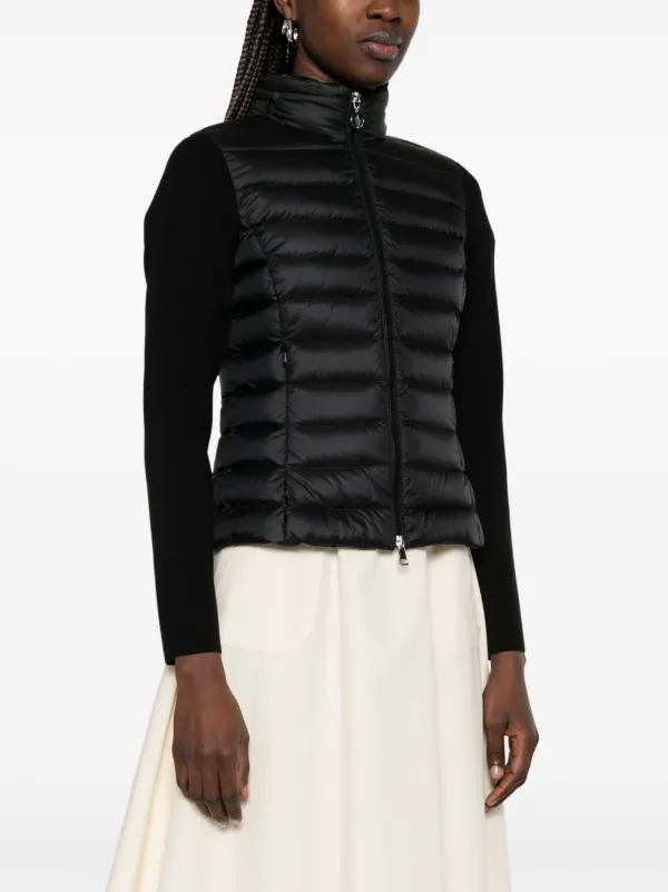 アウターその他 MONCLER Woman Waistcoat Black K10988G00004829H7 999 Moncler Quilted Down A-Line Long Vest Black