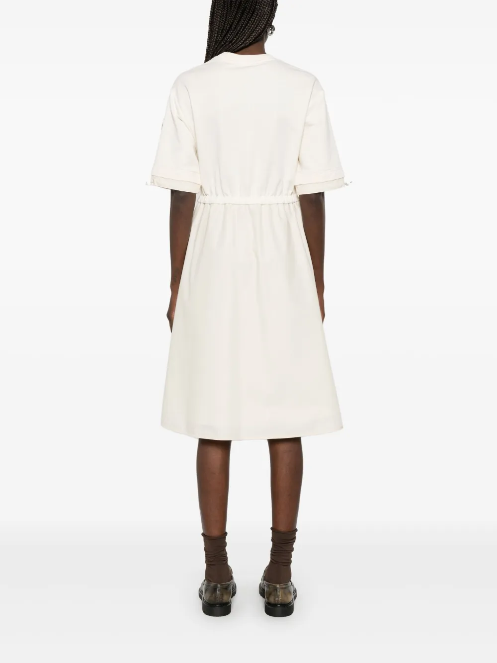Moncler Katoenen midi-jurk Beige