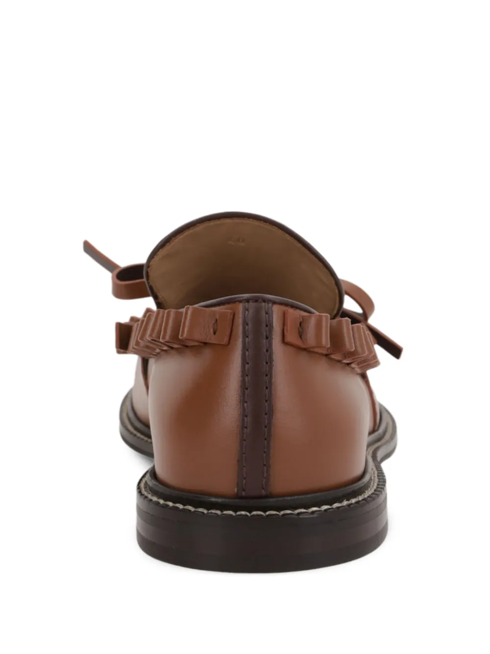 JW Anderson ruffled-trim loafers Brown