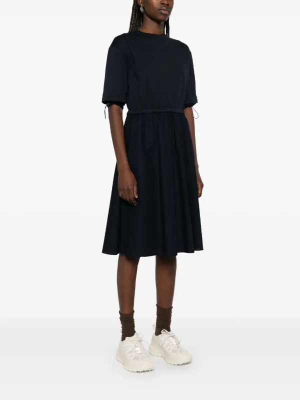 Moncler Cotton Midi Dress | Blue | FARFETCH AU