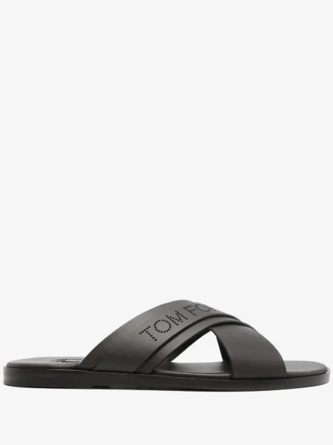 TOM FORD logo-perforated slides