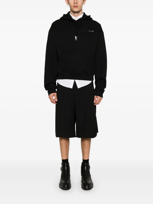 【関税込み】Mugler ブラック Mugler Signature フーディ Mugler mugler-signature Hoodie | Black | FARFETCH GE