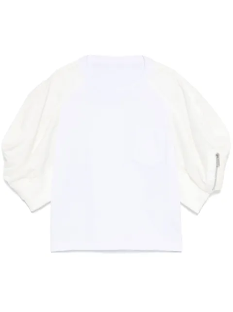 sacai short puff-sleeves T-shirt