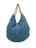 CHANEL Pre-Owned 2000-2020 Maxi Quilted Denim Mood hobo bag - Blue